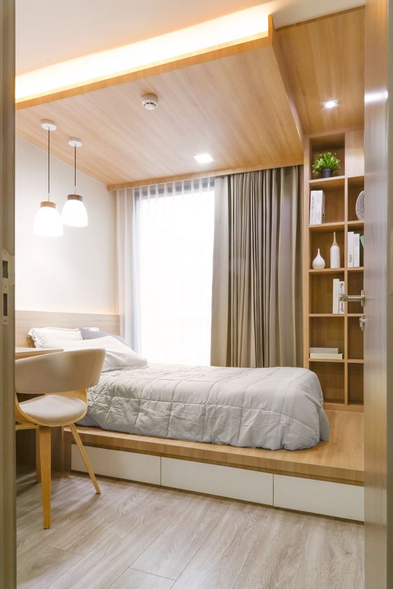 طراحی اتاق خواب کوچک‬‎ و ساده
